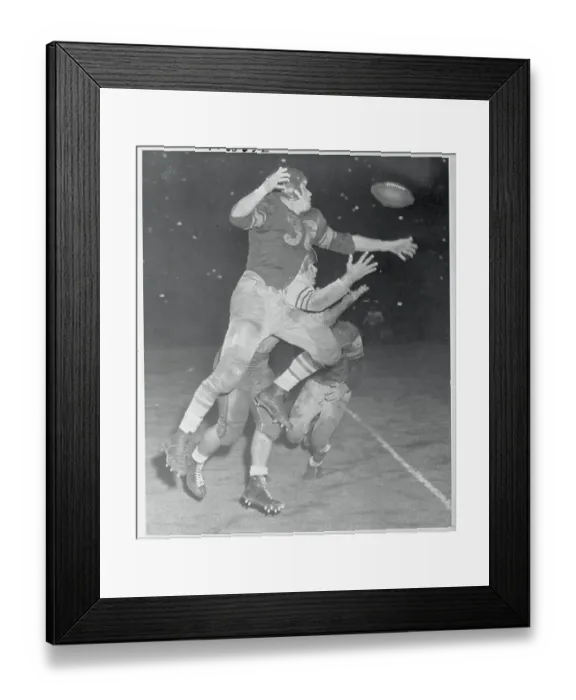 Framed Print : Joe Walton Trying to Catch a Pass Framed Print : Joe Walton Trying to Catch a Pass