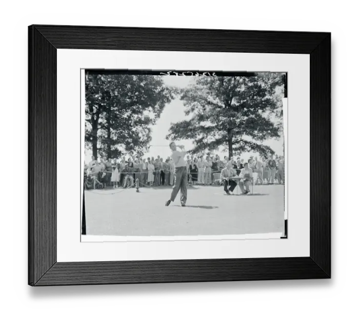 Framed Print : Portrait of Frank Stranahan Teeing Off Framed Print : Portrait of Frank Stranahan Teeing Off
