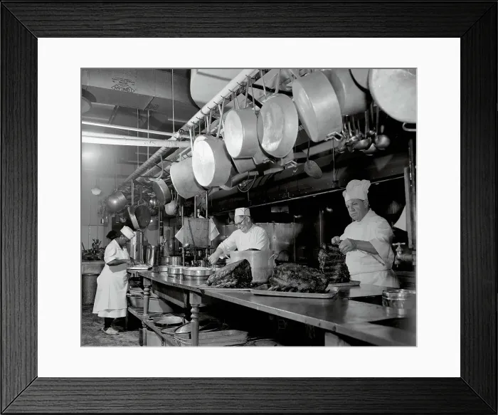 Framed Print : Chefs Preparing Food to be Served Framed Print : Chefs Preparing Food to be Served