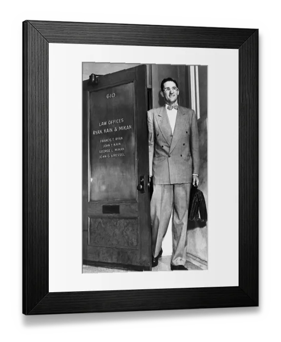 Framed Print : George Mikan Opening a door Framed Print : George Mikan Opening a door
