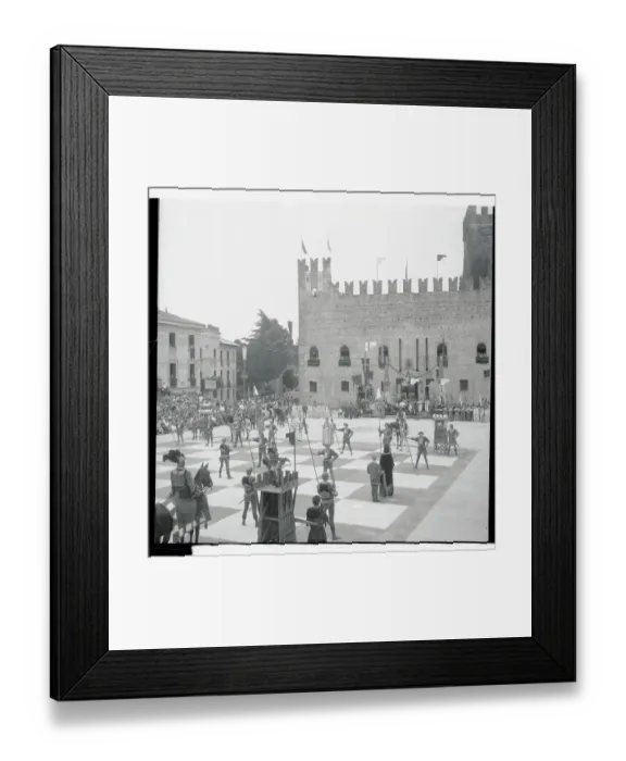 Framed Print : Human Chessman Moving on a Chess Board Framed Print : Human Chessman Moving on a Chess Board