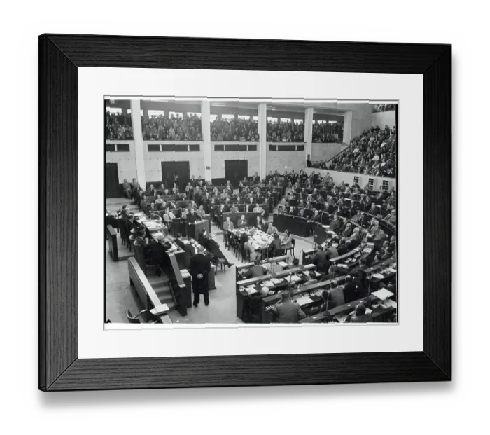 Framed Print : View of European Council Meeting
