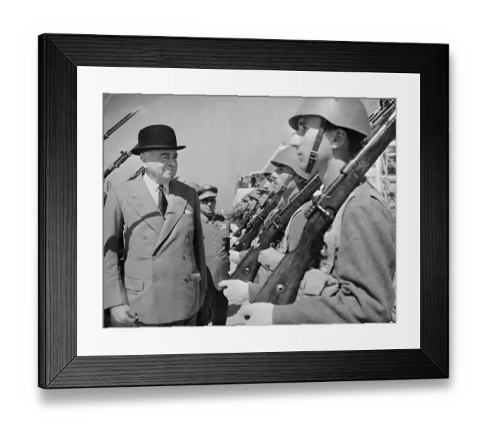 Framed Print : Lord Ismay Inspecting Troops Framed Print : Lord Ismay Inspecting Troops