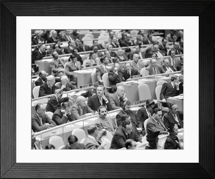Framed Print : Delegates Attending the U.N. General Assembly Framed Print : Delegates Attending the U.N. General Assembly