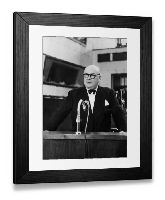 Framed Print : Portrait of Paul-Henri Spaak Framed Print : Portrait of Paul-Henri Spaak