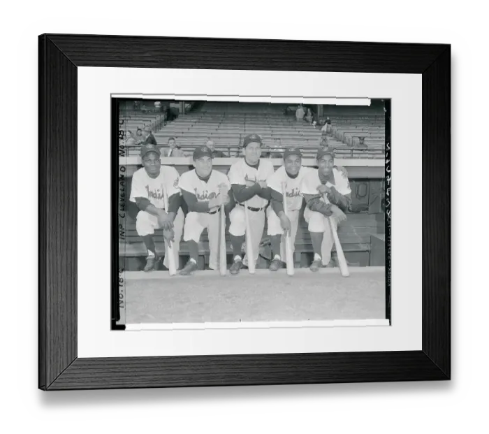 Framed Print : Portrait of Cleveland Indians Outfielders Framed Print : Portrait of Cleveland Indians Outfielders