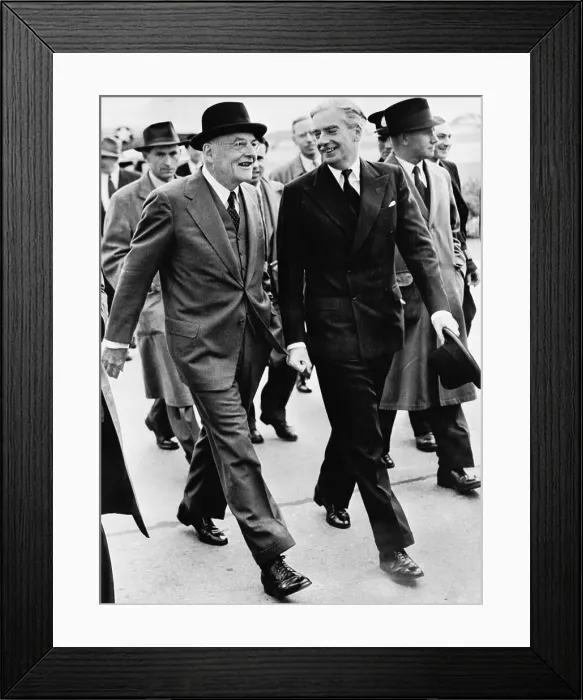 Framed Print : John Foster Dulles Walking with Anthony Eden Framed Print : John Foster Dulles Walking with Anthony Eden