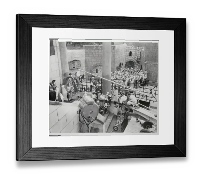 Framed Print : People Filming a Scene for a Movie Framed Print : People Filming a Scene for a Movie