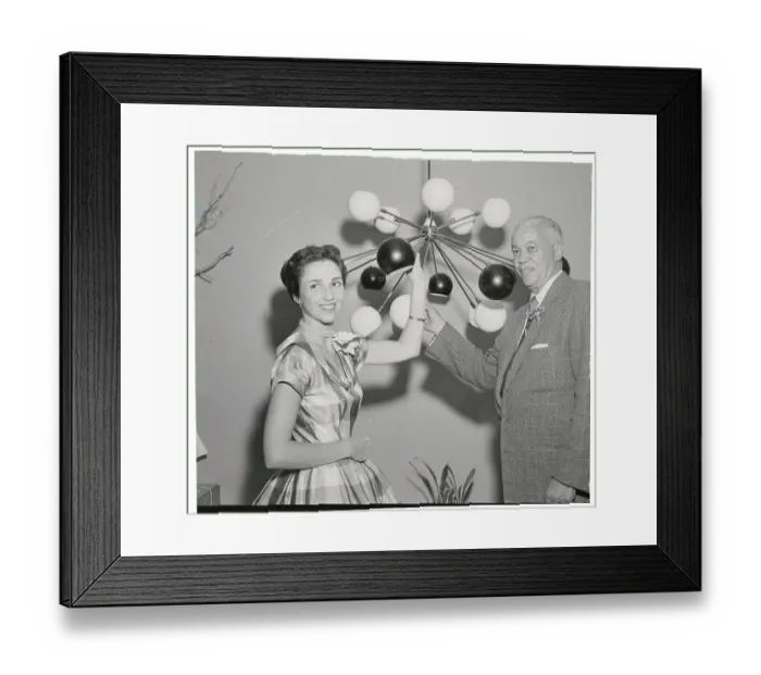 Framed Print : Dale Lasky and Paul Williams with Winning Design from Contest Framed Print : Dale Lasky and Paul Williams with Winning Design from Contest