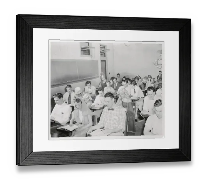 Framed Print : People Sitting in a Classroom Framed Print : People Sitting in a Classroom
