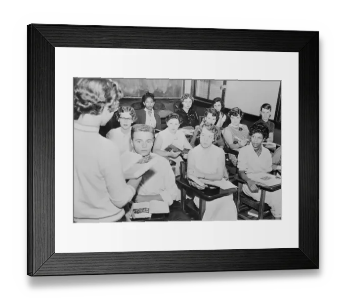 Framed Print : Students in a Spanish Class Framed Print : Students in a Spanish Class