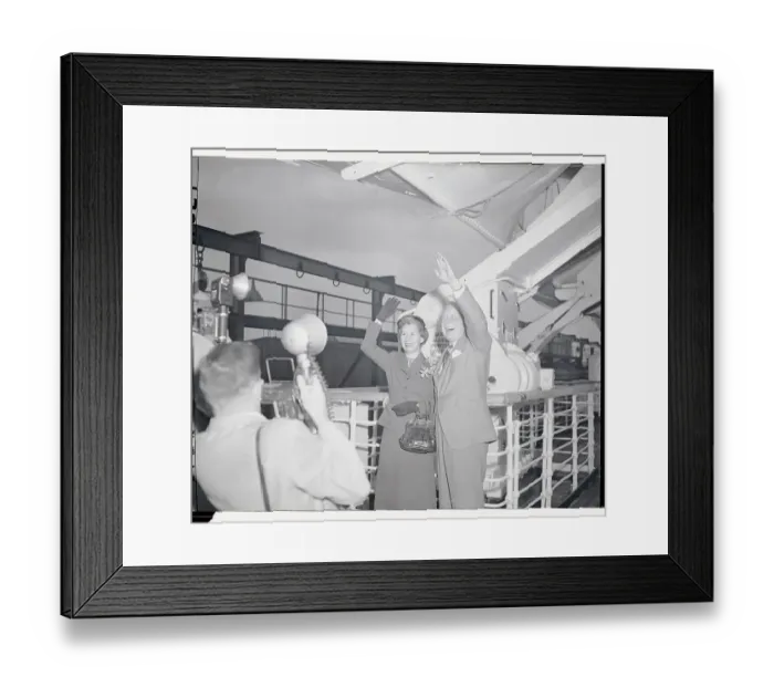Framed Print : Harlow Curtice and His Wife Waving Framed Print : Harlow Curtice and His Wife Waving