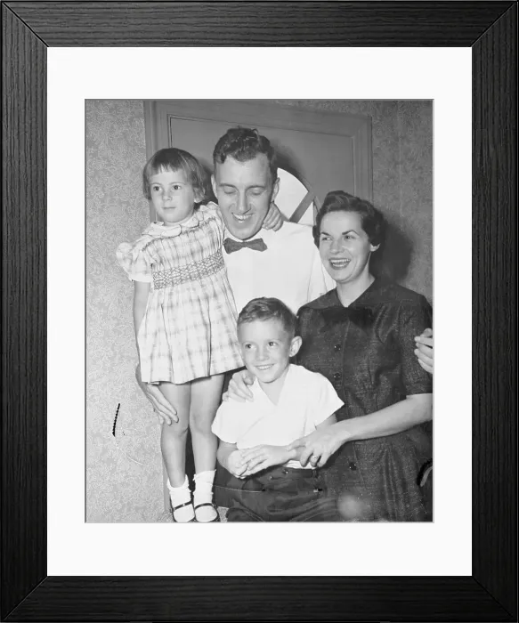 Framed Print : Edmunds Muskie with His Wife and Children Framed Print : Edmunds Muskie with His Wife and Children