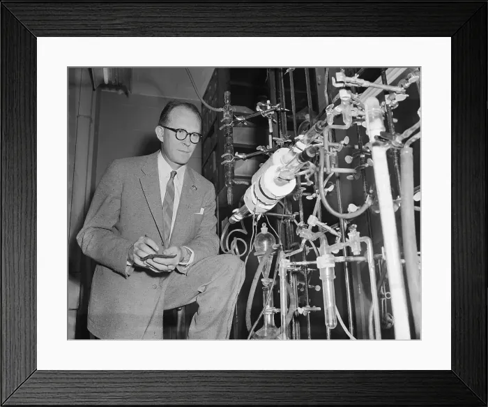 Framed Print : Dr. Willard F. Libby at Work Framed Print : Dr. Willard F. Libby at Work