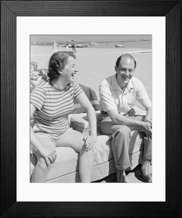 Framed Print : Colin Tennant and Judith Montague Laughing Together Framed Print : Colin Tennant and Judith Montague Laughing Together