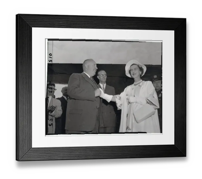 Framed Print : Duchess of Kent Being Greeted by United States City Official Framed Print : Duchess of Kent Being Greeted by United States City Official