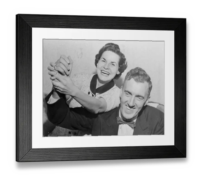 Framed Print : Edmund Muskie and Wife Celebrating Framed Print : Edmund Muskie and Wife Celebrating