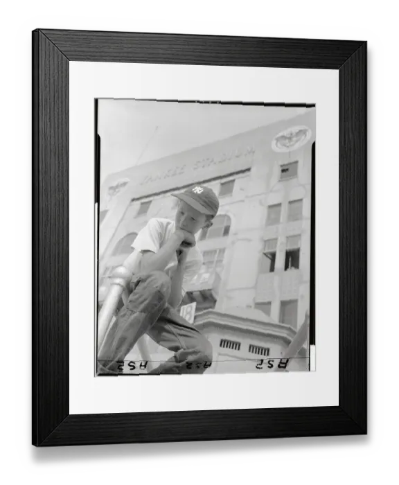 Framed Print : Boy Sitting in Baseball Stadium Alone Framed Print : Boy Sitting in Baseball Stadium Alone