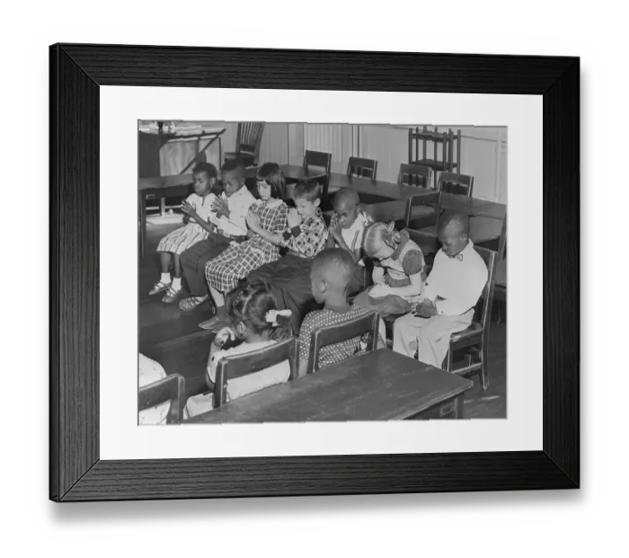Framed Print : Students Praying in School Framed Print : Students Praying in School