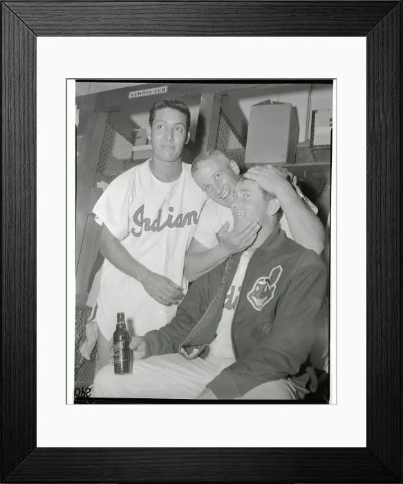 Framed Print : Al Rosen Congratulating Bob Lemon