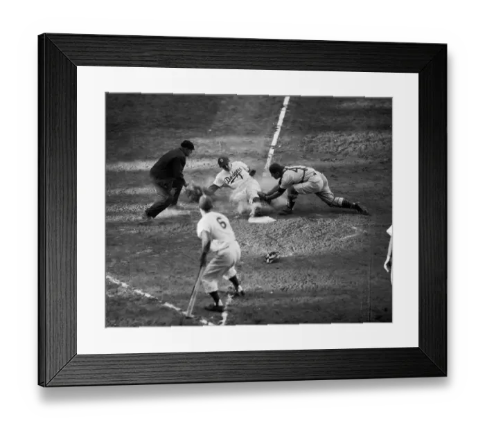 Framed Print : Peewee Sliding Into Home Plate