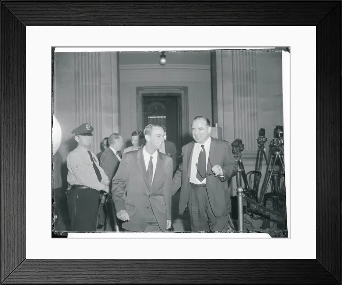 Framed Print : Joseph McCarthy Conversing with Roy Cohn Framed Print : Joseph McCarthy Conversing with Roy Cohn