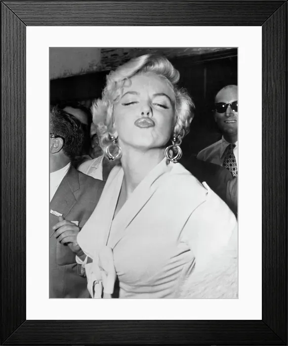 Framed Print : Marilyn Monroe Puckering Lips Framed Print : Marilyn Monroe Puckering Lips
