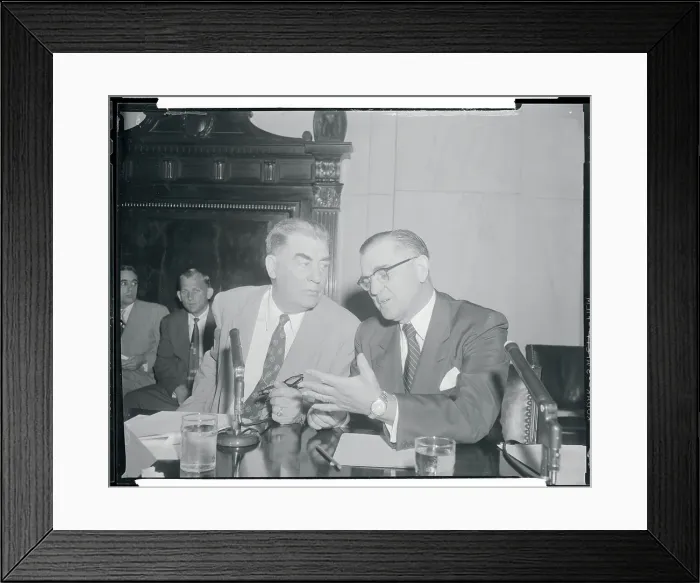 Framed Print : Edwin Johnson Conversing with John Stennis Framed Print : Edwin Johnson Conversing with John Stennis