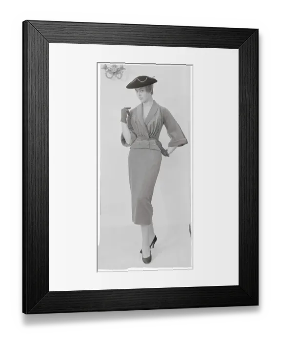 Framed Print : Woman Modeling Red Velvet Suit Framed Print : Woman Modeling Red Velvet Suit