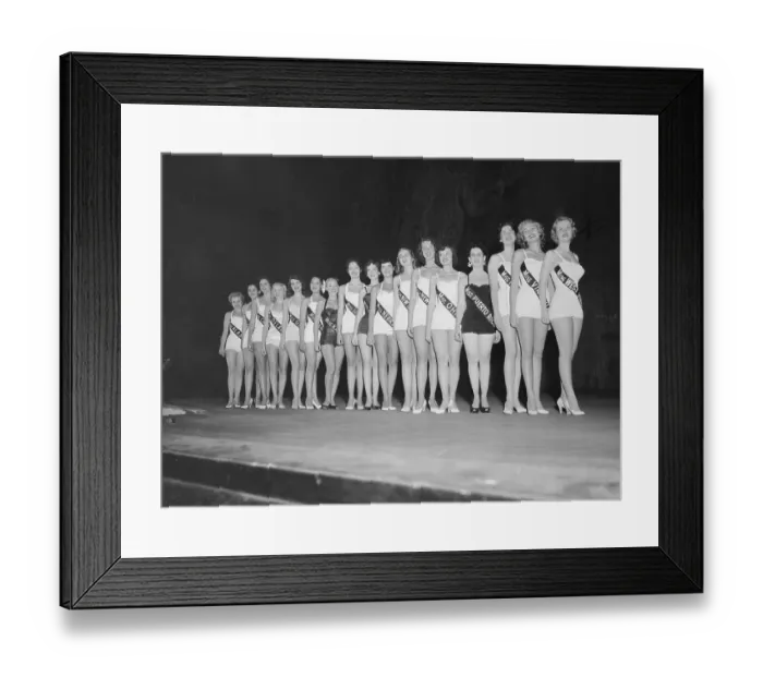 Framed Print : Miss America Contestants in Swimsuit Competition Framed Print : Miss America Contestants in Swimsuit Competition