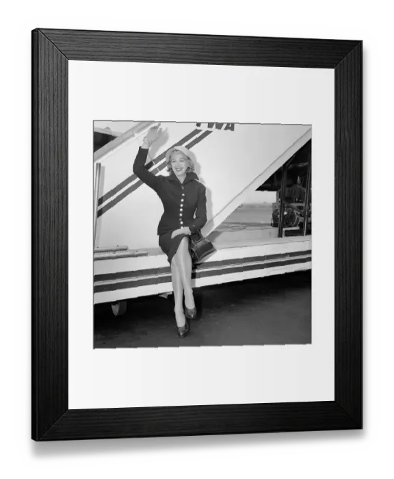Framed Print : Hildegard Knef Waving Framed Print : Hildegard Knef Waving