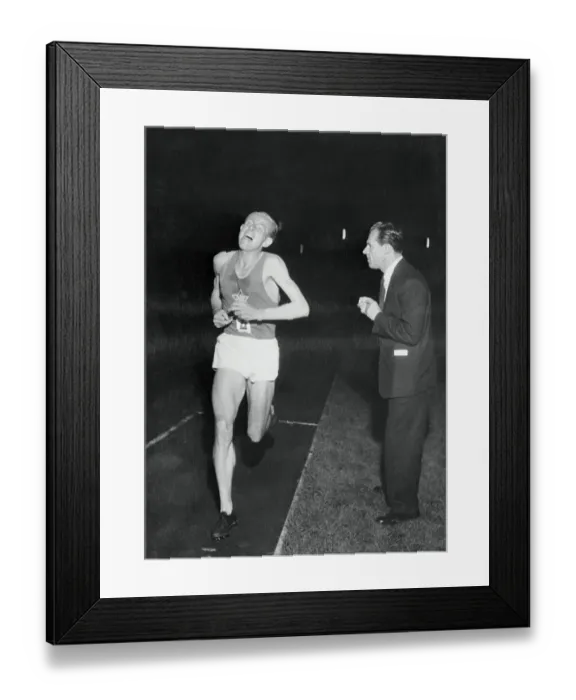 Framed Print : Emil Zatopek Running to Break Record Framed Print : Emil Zatopek Running to Break Record