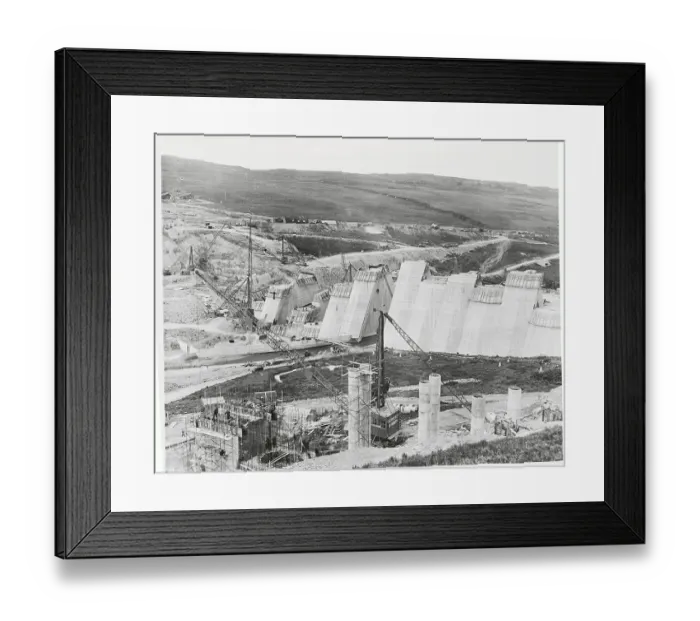 Framed Print : Aerial view of Errechty Dam Framed Print : Aerial view of Errechty Dam
