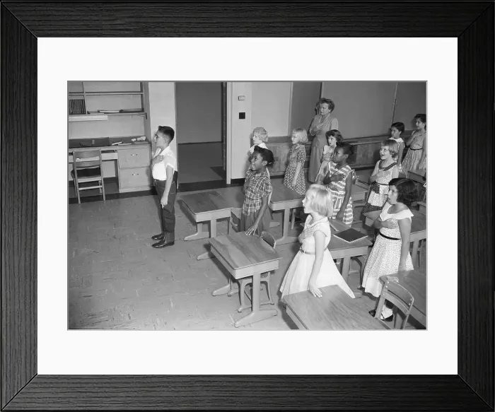 Framed Print : Intergrated Elementary School On Army Framed Print : Intergrated Elementary School On Army