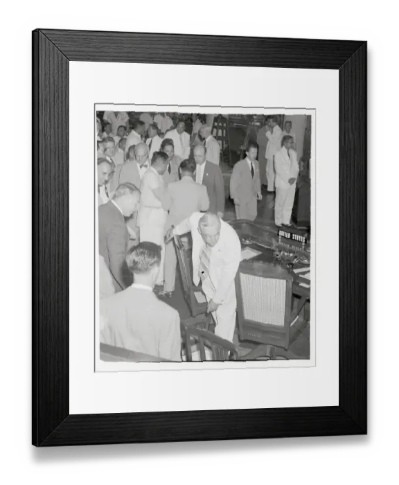 Framed Print : John Foster Dulles Attending a Conference Framed Print : John Foster Dulles Attending a Conference