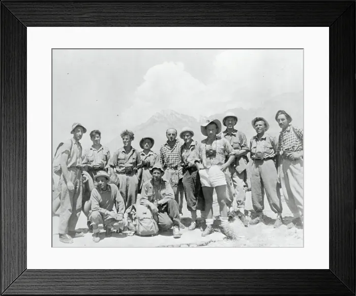 Framed Print : Mountain Climbing Team Framed Print : Mountain Climbing Team