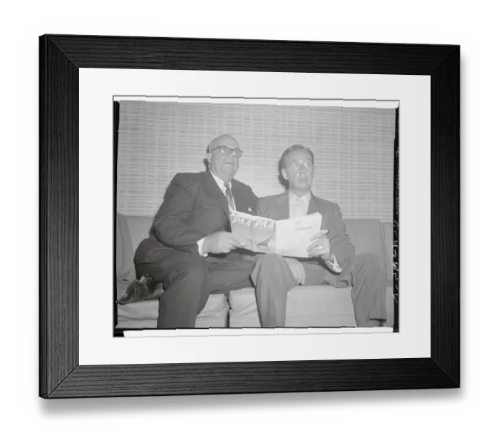Framed Print : Portrait of Henry Kaiser and His Son Framed Print : Portrait of Henry Kaiser and His Son