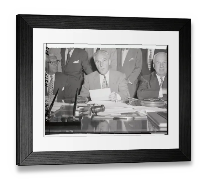 Framed Print : Ford Frick Meeting With Baseball Representatives Framed Print : Ford Frick Meeting With Baseball Representatives