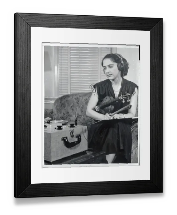 Framed Print : Anahid Ajemian Listening to Music Framed Print : Anahid Ajemian Listening to Music