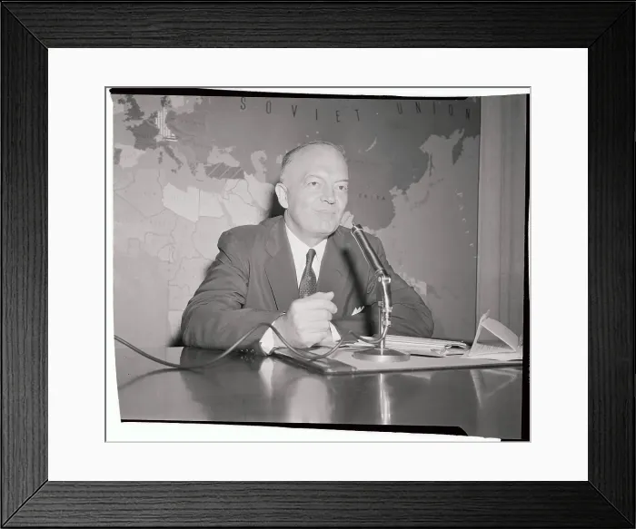 Framed Print : Harold Stassen Speaking at a News Conference Framed Print : Harold Stassen Speaking at a News Conference