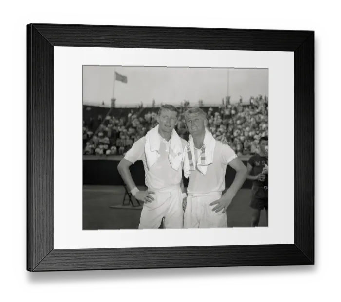 Framed Print : Tennis Players Ham Richardson and Lewis Hoad Framed Print : Tennis Players Ham Richardson and Lewis Hoad
