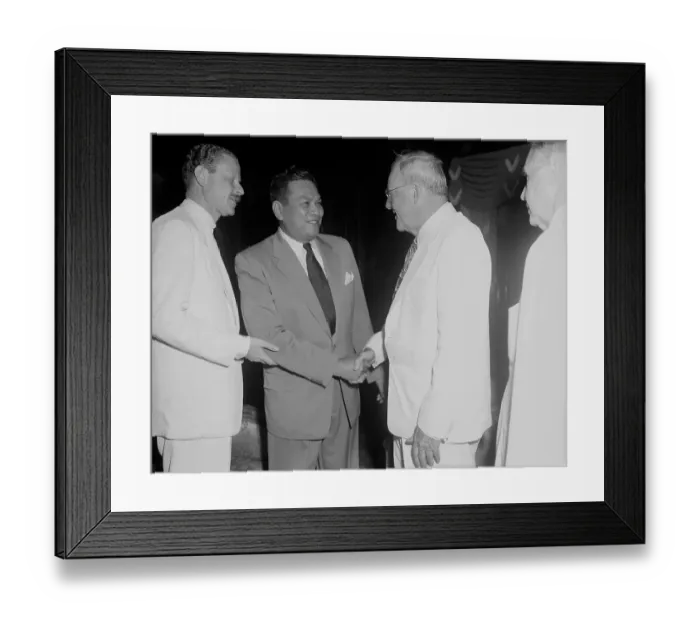 Framed Print : Ramon Magsaysay with U.S. Delegates Framed Print : Ramon Magsaysay with U.S. Delegates