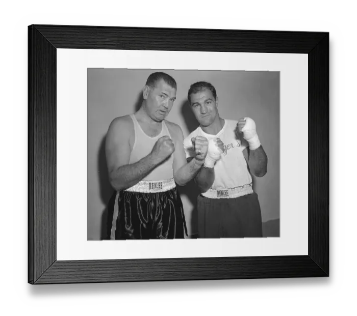 Framed Print : Portrait of Jack Dempsey and Rocky Marciano Framed Print : Portrait of Jack Dempsey and Rocky Marciano