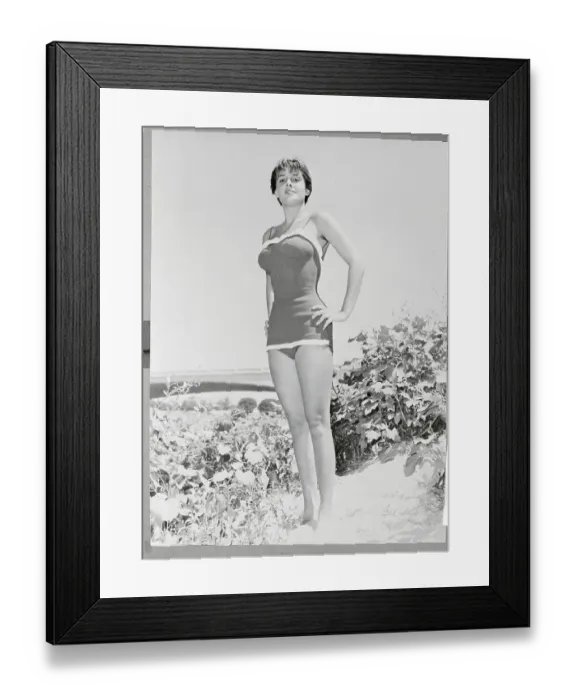 Framed Print : Rossana Podesta Posing in Swim Wear Framed Print : Rossana Podesta Posing in Swim Wear