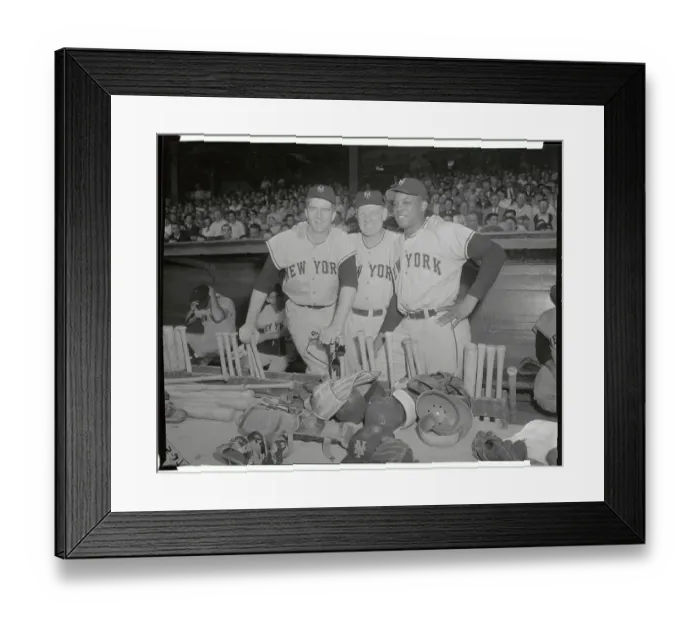 Framed Print : Giants Manager Leo Durocher and Team Players Near Baseball Gear Framed Print : Giants Manager Leo Durocher and Team Players Near Baseball Gear
