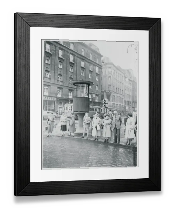 Framed Print : People Crossing Street in Budapest Framed Print : People Crossing Street in Budapest