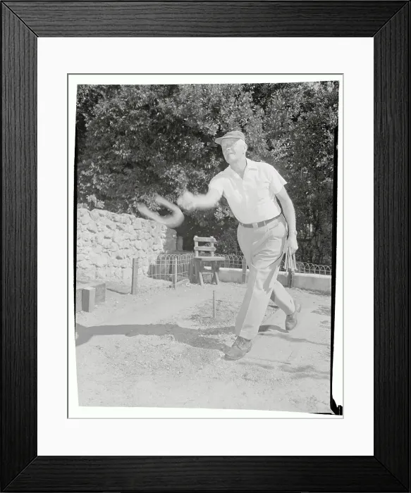 Framed Print : Chester Nimitz Pitching Horseshoes Framed Print : Chester Nimitz Pitching Horseshoes
