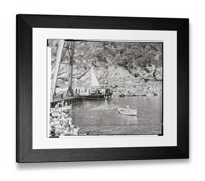 Framed Print : Christ of the Deeps Being Lowered into Water