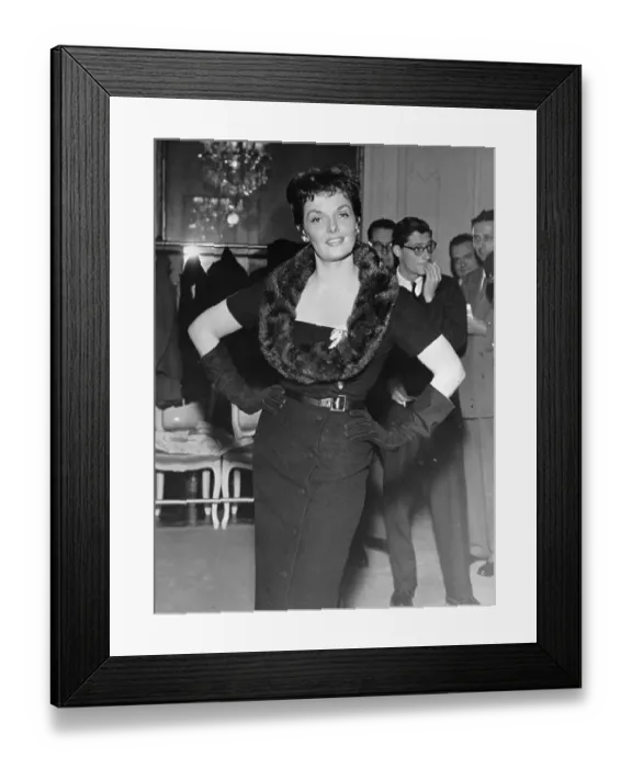 Framed Print : Jane Russell Posing with Her Hands on Her Hips Framed Print : Jane Russell Posing with Her Hands on Her Hips