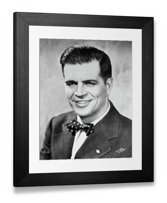 Framed Print : Michigan Governor G. Mennen Williams Wearing Bow Tie Framed Print : Michigan Governor G. Mennen Williams Wearing Bow Tie